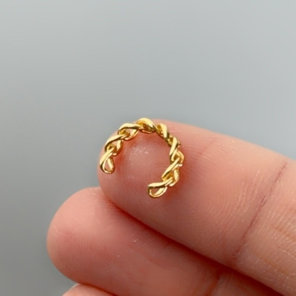 14K Gold Vermeil Chain Cuff - Picture 7 of 8